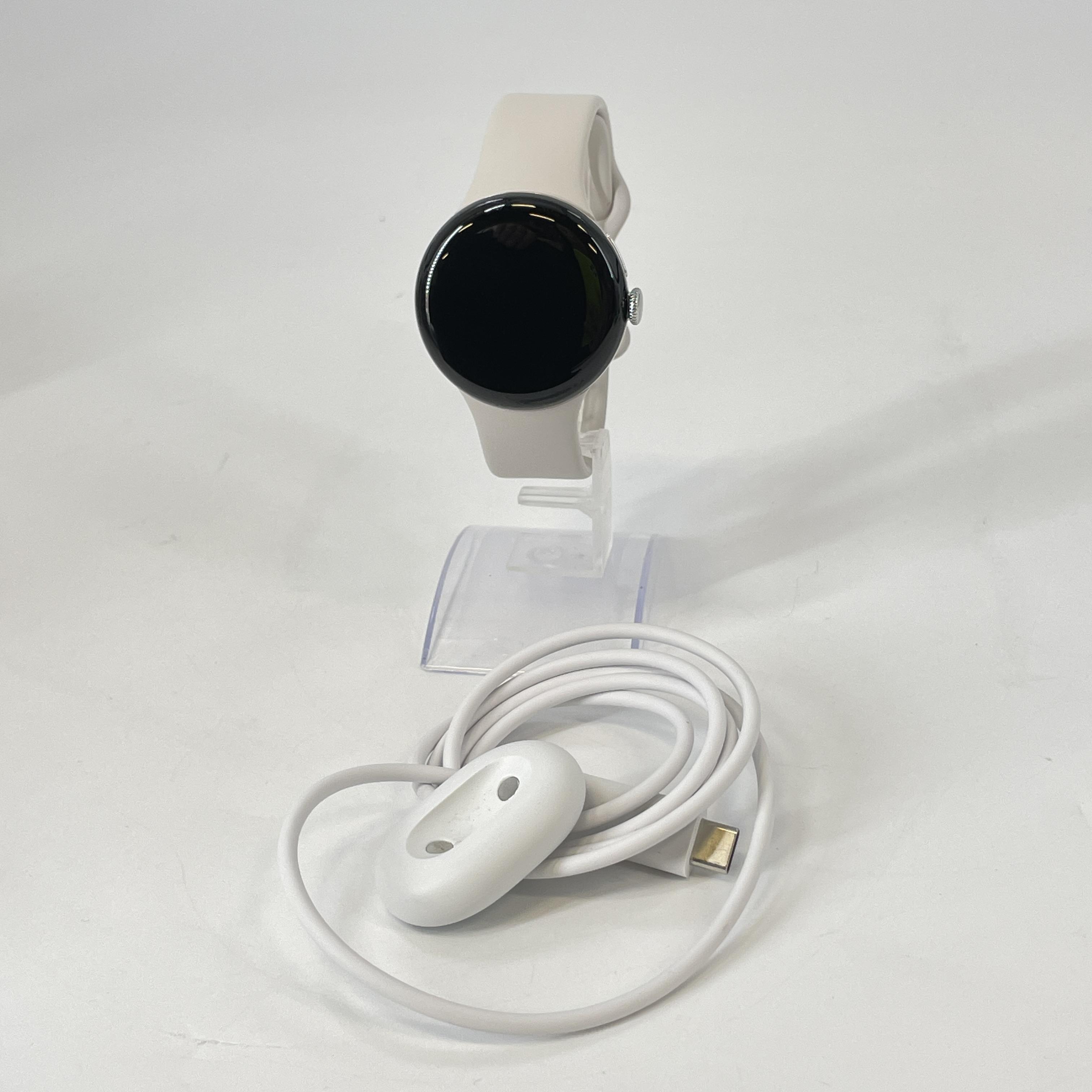 Google Pixel Watch 4 41mm Polished Silver Aluminum (GPS) w/ Band 