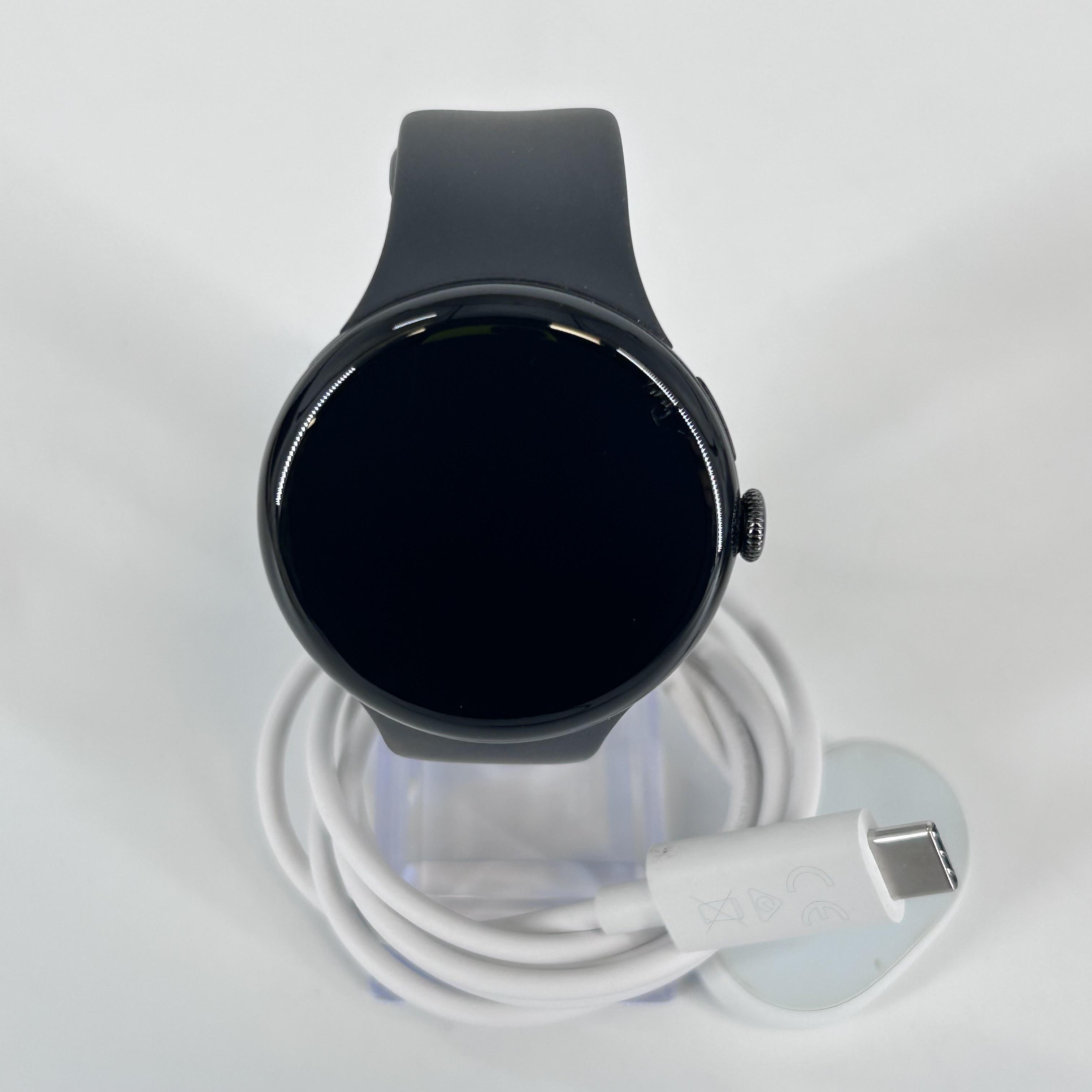 Google Pixel Watch 4 45mm Matte Black Aluminum (GPS) w/ Sport Band 