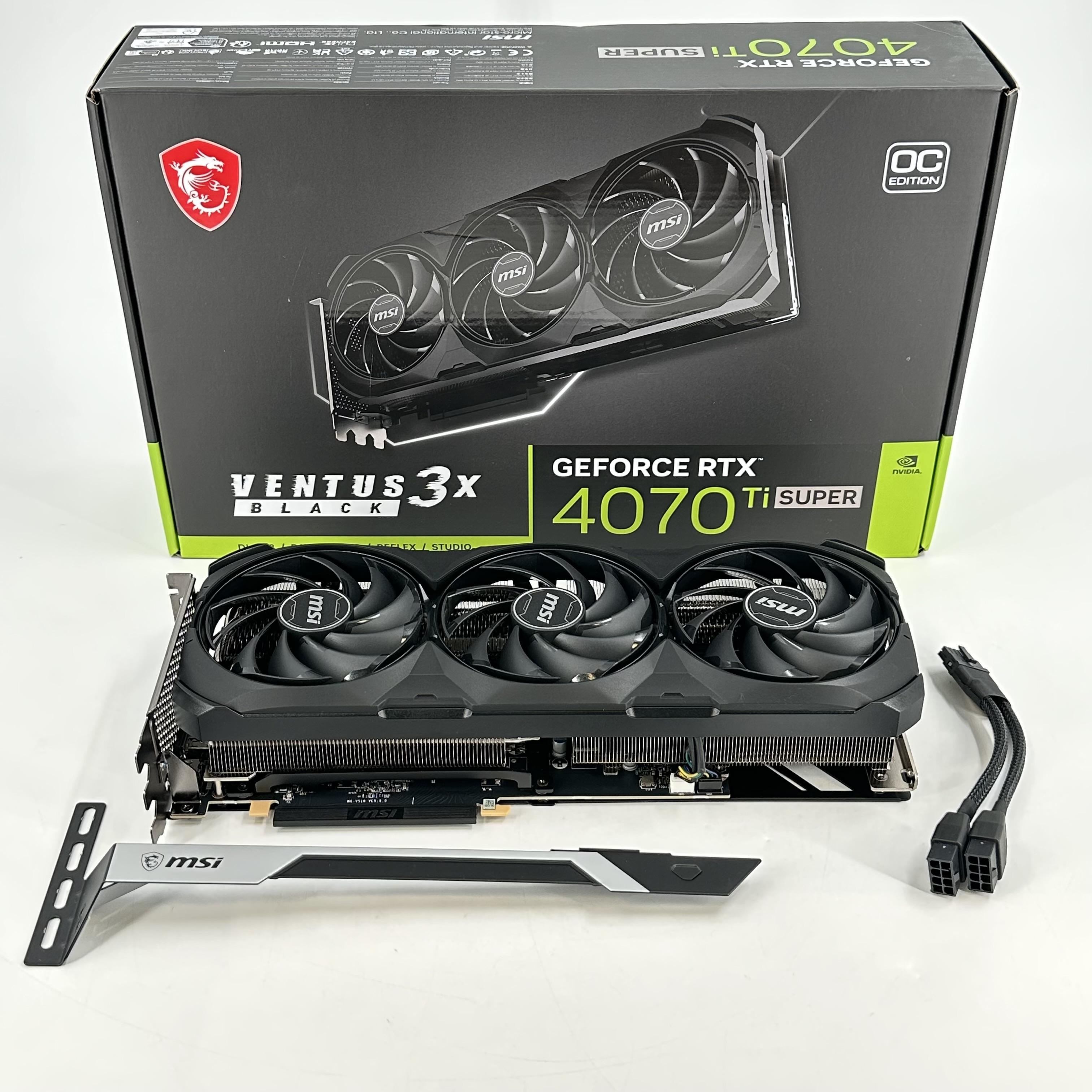 MSI Ventus 3X Black GeForce RTX 4070 Ti Super 16GB - Graphics Card