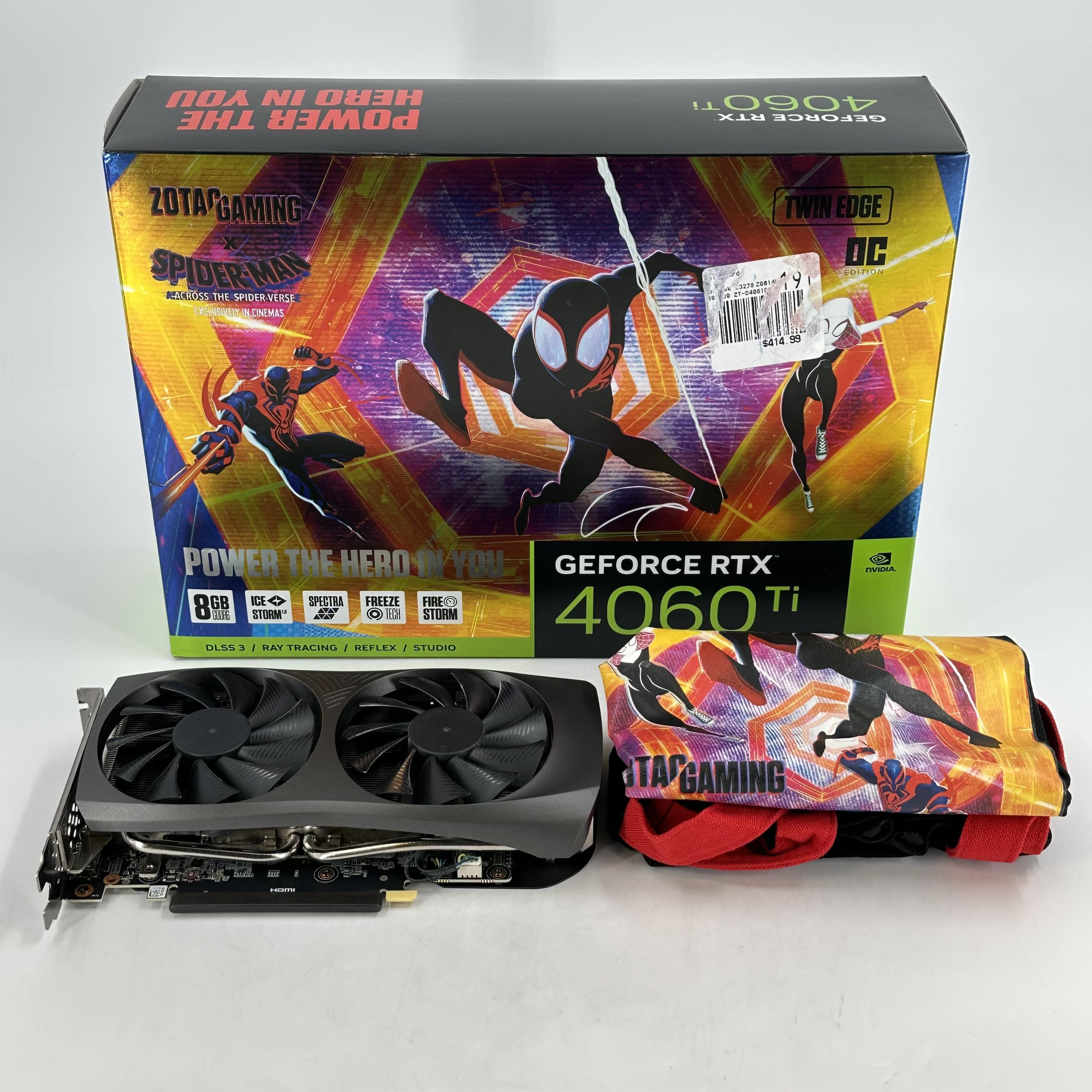 ZOTAC GAMING GeForce RTX 4060 Ti 8GB OC GPU - Spider-Man