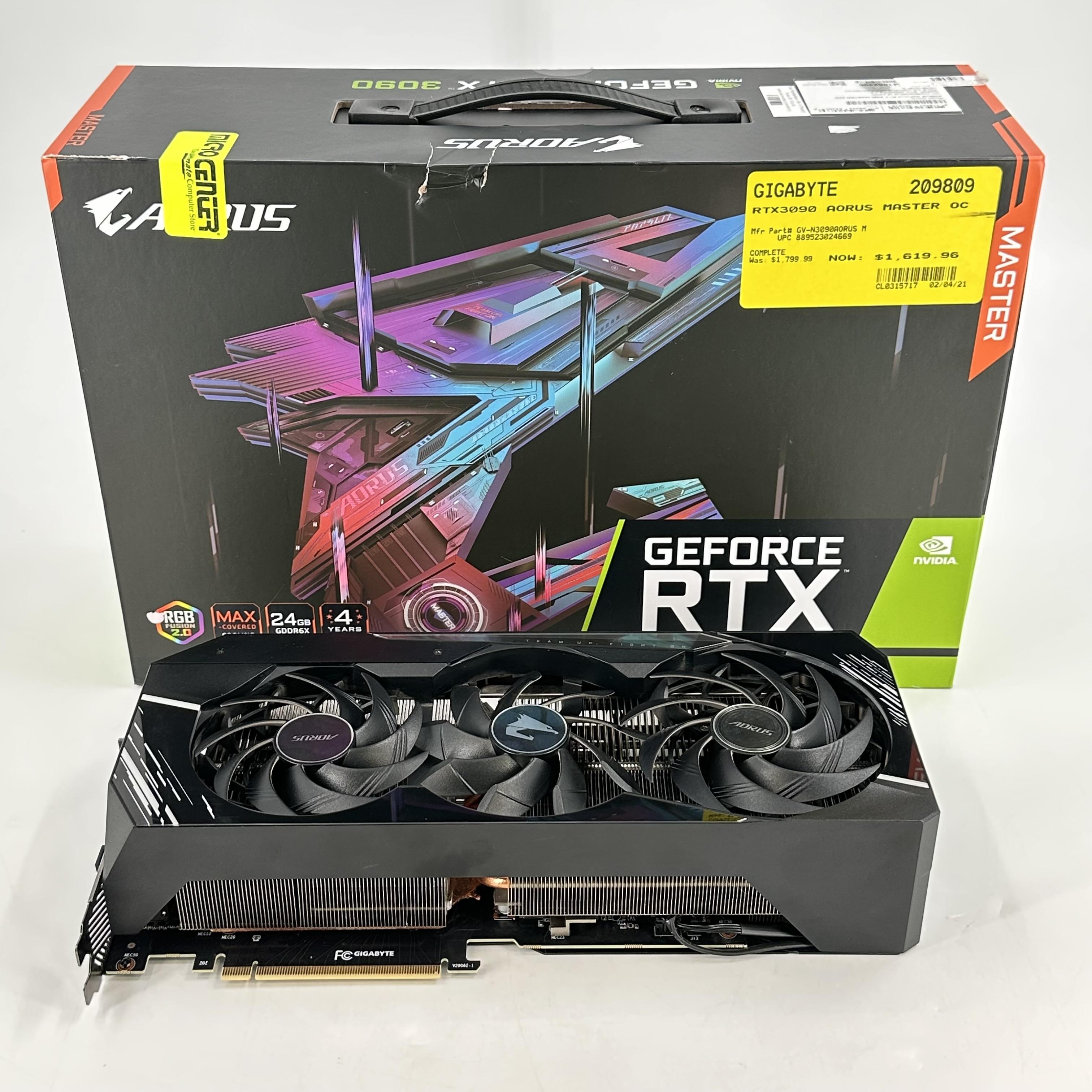 GIGABYTE Aorus Master GeForce RTX 3090 24GB Graphics Card